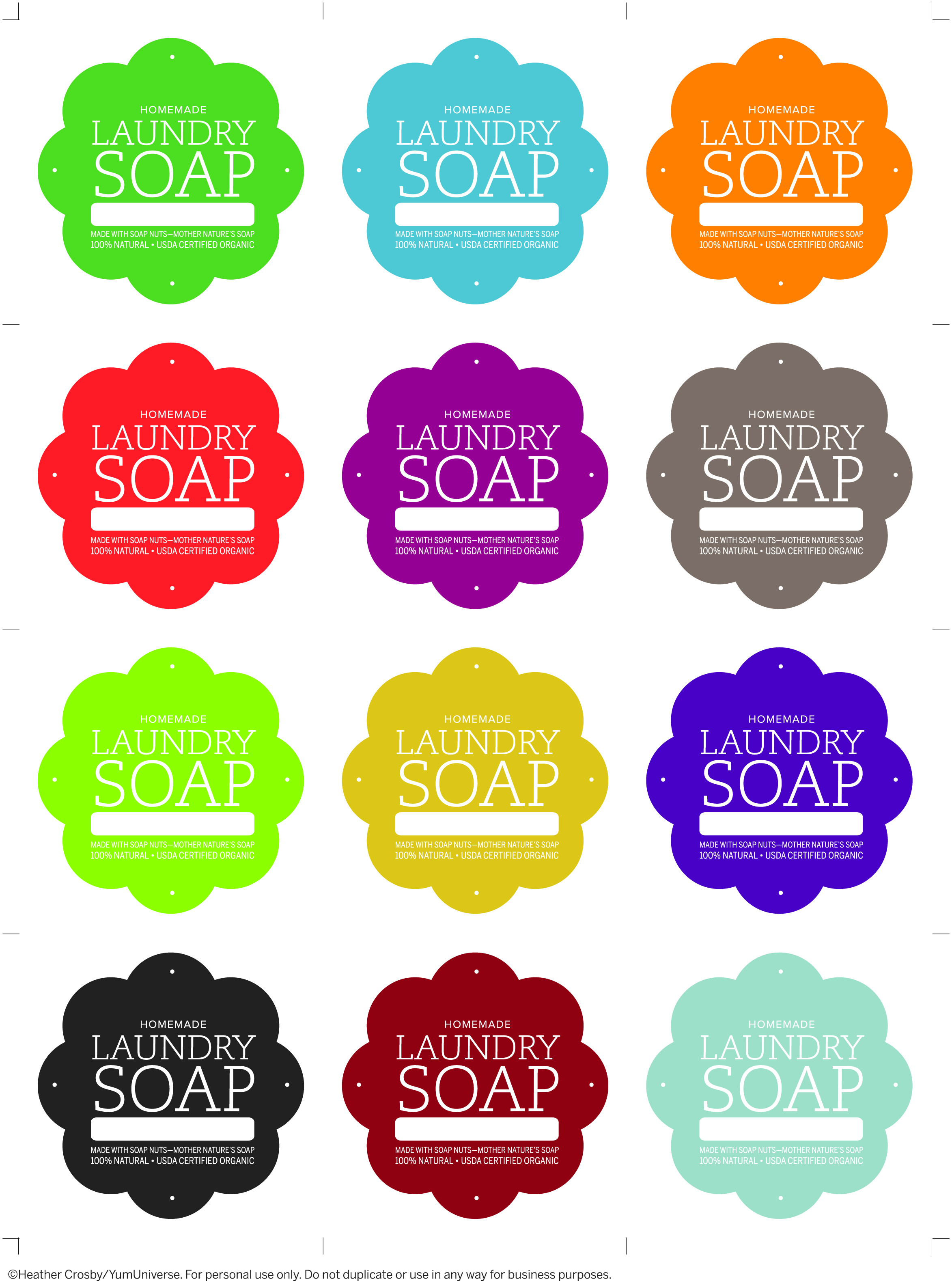 Download Laundry Soap Labels - YumUniverse
